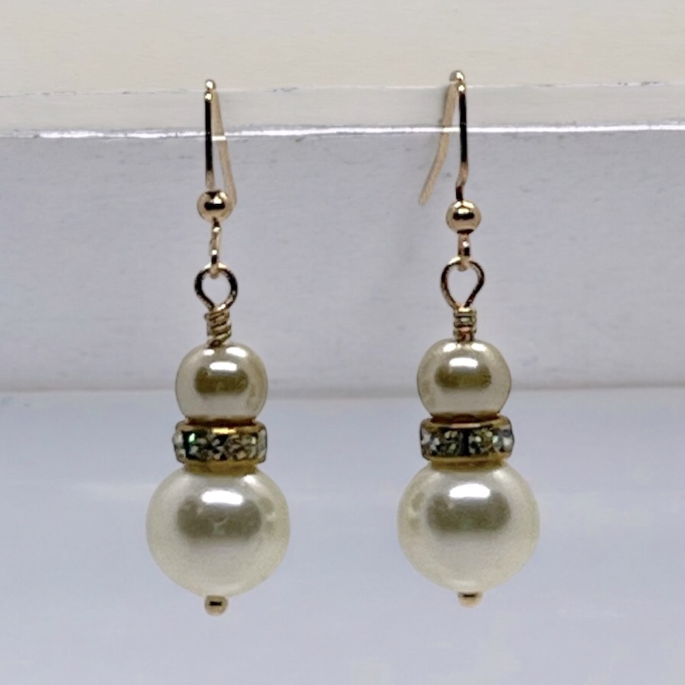Handmade Pearl Glass Earrings
